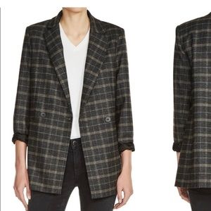 Maje Vasili Plaid Blazer size 36